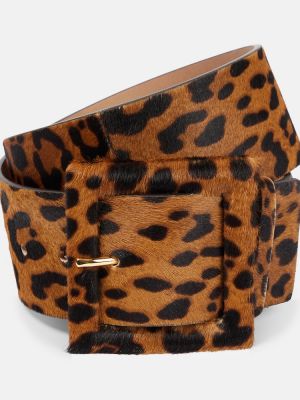 Opasok s potlačou s leopardím vzorom Carolina Herrera hnedá