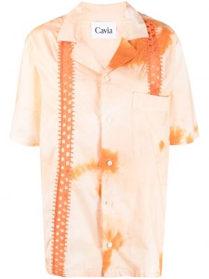 Bavlnená košeľa Cavia oranžová