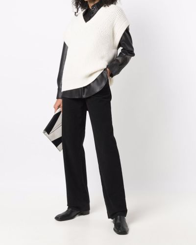 Jersey con escote v manga corta de tela jersey Closed blanco