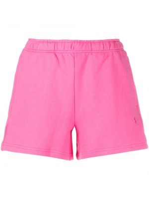 Pantaloni scurți cu broderie din bumbac Ksubi roz