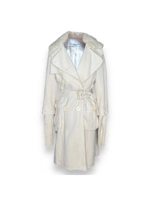 Płaszcz wełniany Dior Vintage biały