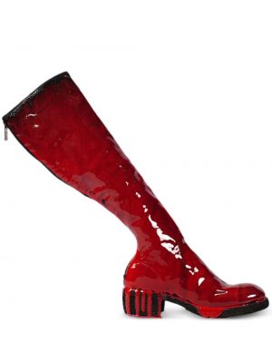 Iš natūralios odos guminiai batai Guidi raudona