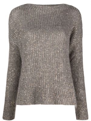 Пуловер с пайети D.exterior сиво
