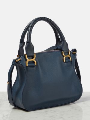 Kožená nákupná taška Chloã© modrá