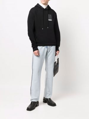 Kapučdžemperis ar apdruku Gmbh melns
