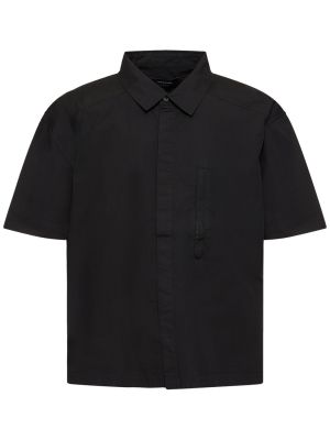 Bavlněná košile s krátkými rukávy Entire Studios černá