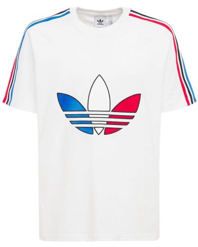 Бавовняна футболка Adidas Originals, біла