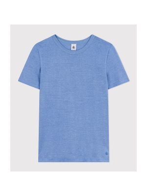 Camiseta de lino de punto de cuello redondo Petit Bateau