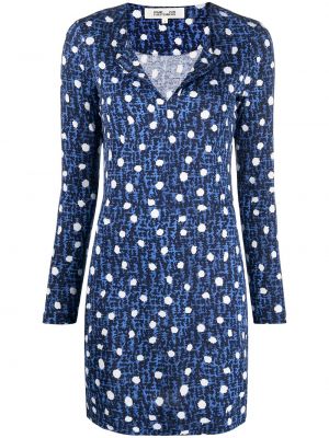 Mini vestido con estampado Dvf Diane Von Furstenberg azul