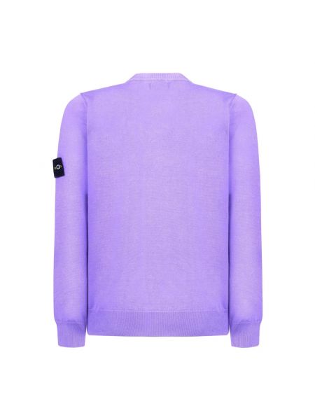 Suéter de algodón a rayas Stone Island violeta