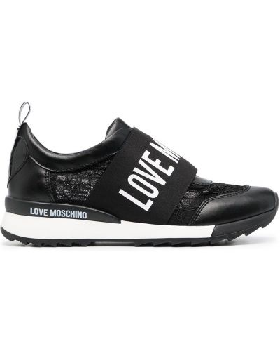 Zapatillas slip on Love Moschino negro