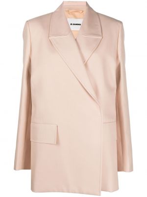 Приталенное пальто Jil Sander, розовое