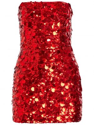 Koktejlové šaty s flitry Retrofete červené