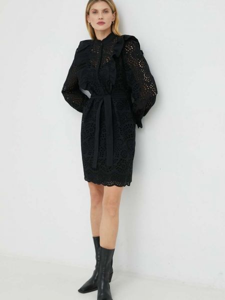 Sukienka mini bawełniana Bruuns Bazaar czarna