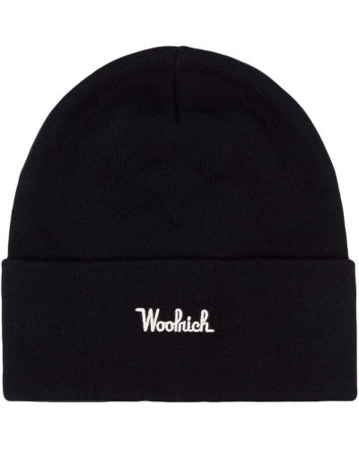 Gorro con bordado Woolrich negro