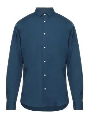 Camisa de algodón Selected Homme azul