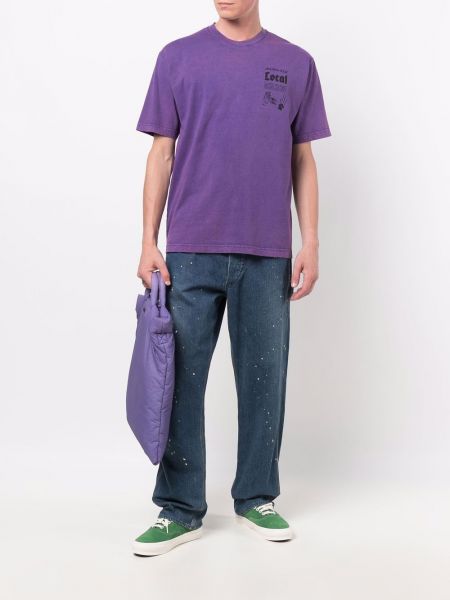 Camiseta con estampado Mauna Kea violeta