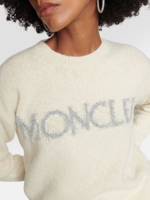 Vlněný svetr Moncler bílý
