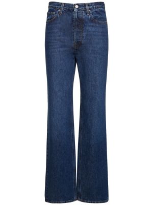 Straight fit džíny s vysokým pasem Totême modré