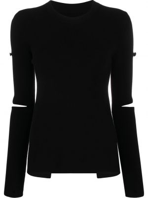 Jersey de tela jersey Mm6 Maison Margiela negro