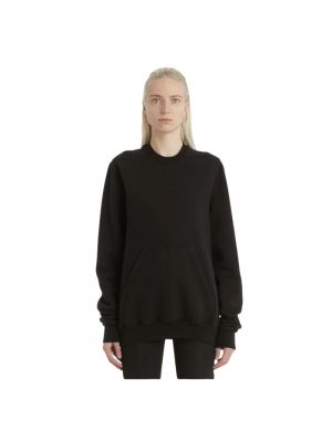 Jersey sweatshirt aus baumwoll mit rundem ausschnitt Rick Owens schwarz