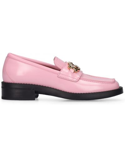 Kožené loafers Gucci růžové