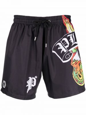 Trykt shorts Philipp Plein svart