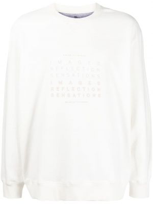 Trykt sweatshirt Brunello Cucinelli hvit