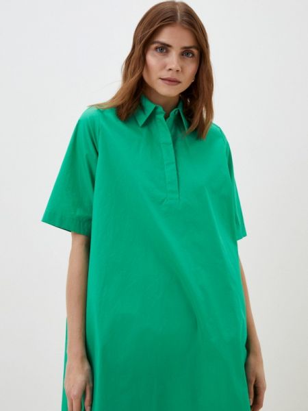 Платье-рубашка Neohit зеленое