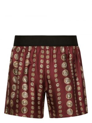 Seiden boxershorts mit print Dolce & Gabbana