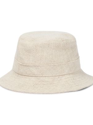 Lniany kapelusz Gabriela Hearst biały