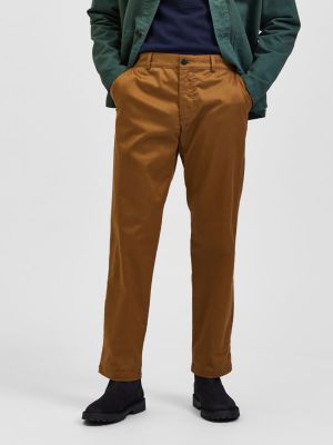 Pantaloni chino Selected Homme marrone