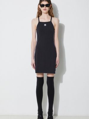Sukienka mini dopasowana z nadrukiem Adidas Originals czarna