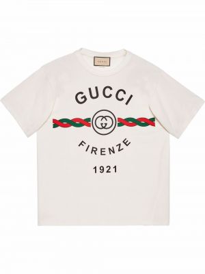 Pamut póló Gucci fehér