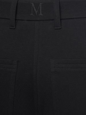 Pantalones de tela jersey bootcut 's Max Mara negro