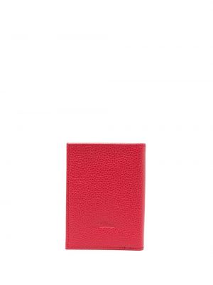 Portefeuille en cuir Longchamp rouge