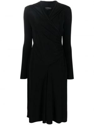 V-hals hette dress Tom Ford svart