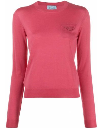 Jersey slim fit de tela jersey Prada rosa
