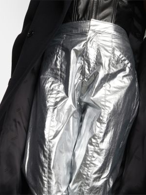 Βαμβακερό παντελόνι με ίσιο πόδι με ψηλή μέση Isabel Marant ασημί