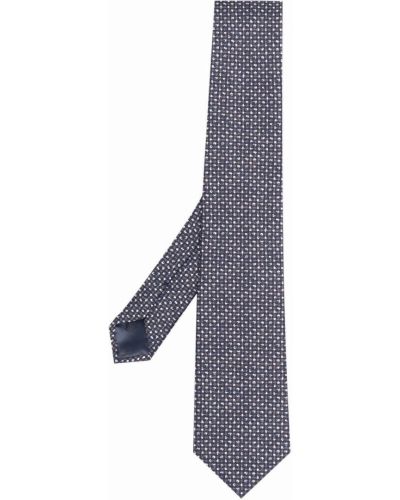 Corbata con estampado geométrico Emporio Armani azul