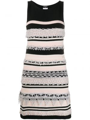 Kašmírové přiléhavé pletené šaty bez rukávů Chanel Pre-owned - černá