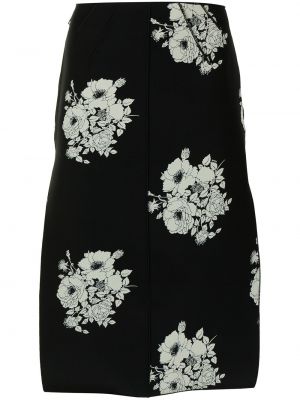 Falda de flores con estampado Nº21 negro