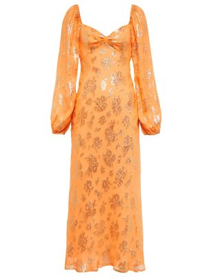 Платье миди Rixo, оранжевое