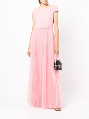 Abendkleid mit plisseefalten Huishan Zhang pink