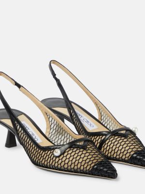 Slingback läder pumps Jimmy Choo svart