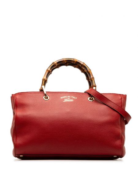 Torba za torbu od bambusa Gucci Pre-owned crvena