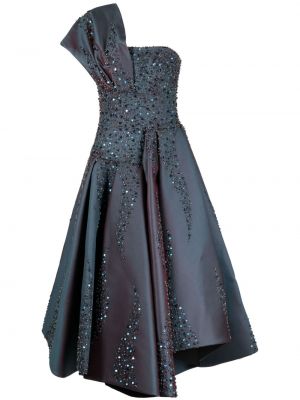 Вечерна рокля с мъниста Saiid Kobeisy синьо