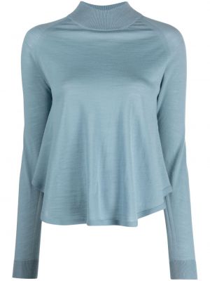 Vlnený sveter Semicouture modrá