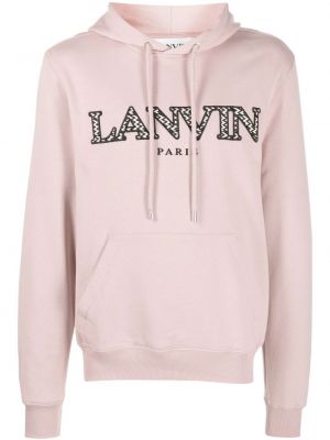 Суичър с качулка бродиран Lanvin розово