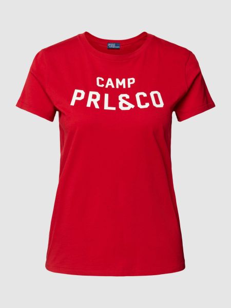 Koszulka z nadrukiem Polo Ralph Lauren czerwona